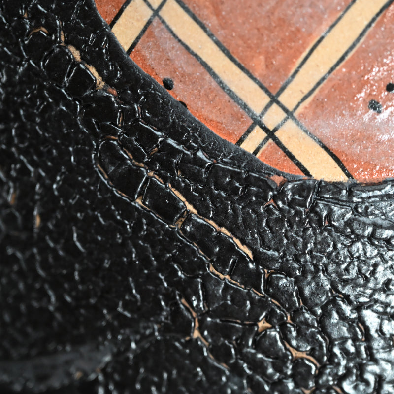 Huge Kuro Shunga Oribe Tsubo ー四季慾斎 蟻助 “黒春画織部壺”