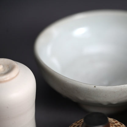 Boxed Maccha Tea Set & Scroll ー内田 鋼一 “花”