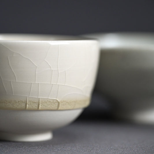 Boxed Maccha Tea Set & Scroll ー内田 鋼一 “花”