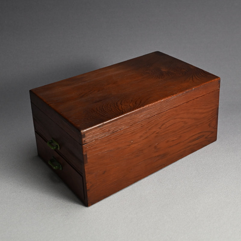 Antique Suzuri Bako Lacquer Cabinet w/ two drawers ー"小納戸硯筥"