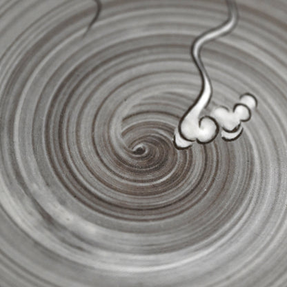 Unkaku-mon Plate Set ー十三代 横石 臥牛 “現川雲龍文 隅切皿”