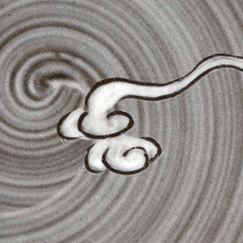 Unkaku-mon Plate Set ー十三代 横石 臥牛 “現川雲龍文 隅切皿”