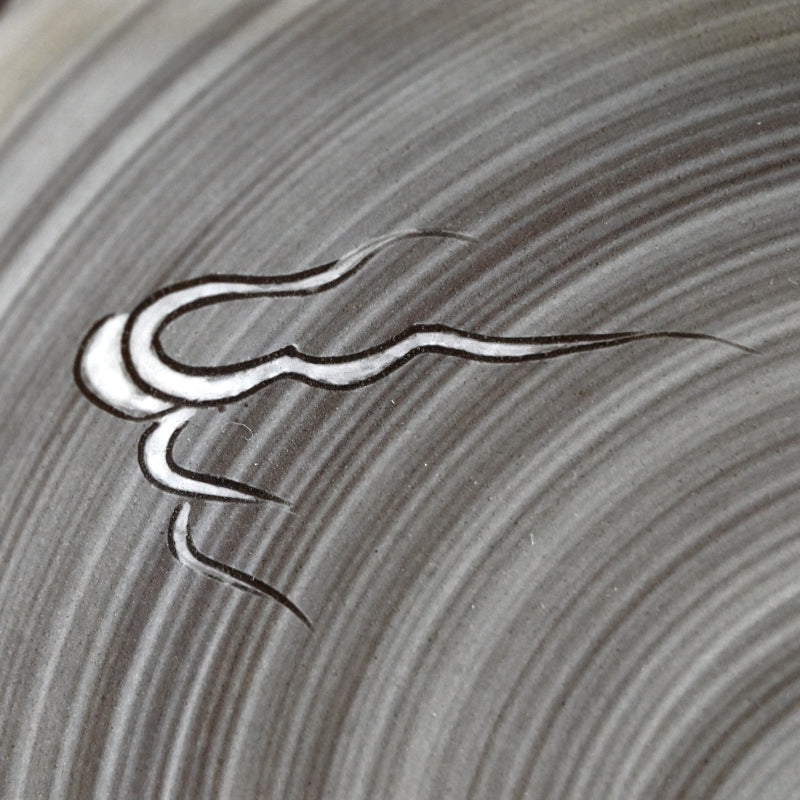 Unkaku-mon Plate Set ー十三代 横石 臥牛 “現川雲龍文 隅切皿”