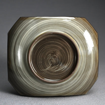 Unkaku-mon Plate Set ー十三代 横石 臥牛 “現川雲龍文 隅切皿”