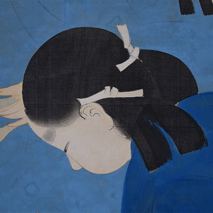 Children at Play, Taisho p. Japanese Scroll ー野添 平米 “遊童”