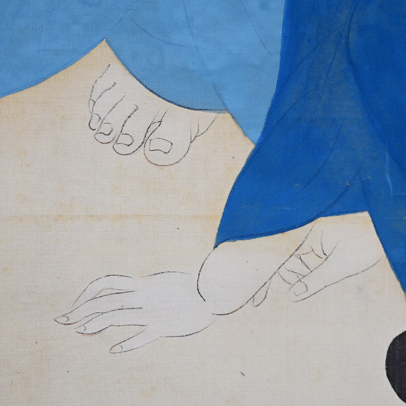 Children at Play, Taisho p. Japanese Scroll ー野添 平米 “遊童”