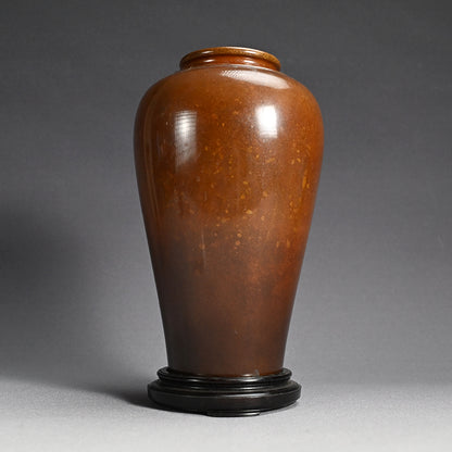 Meiji Yellow Bronze Vase ー金谷 五良三郎 "黄唐銅段附 花瓶"