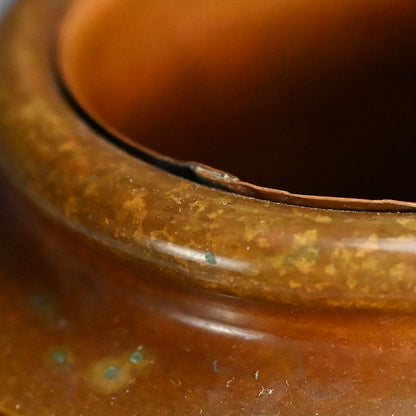 Meiji Yellow Bronze Vase ー金谷 五良三郎 "黄唐銅段附 花瓶"