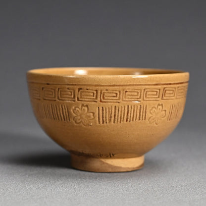 Edo p. Akahadayaki Chawan ー奥田 木白 "赤膚焼 茶碗"