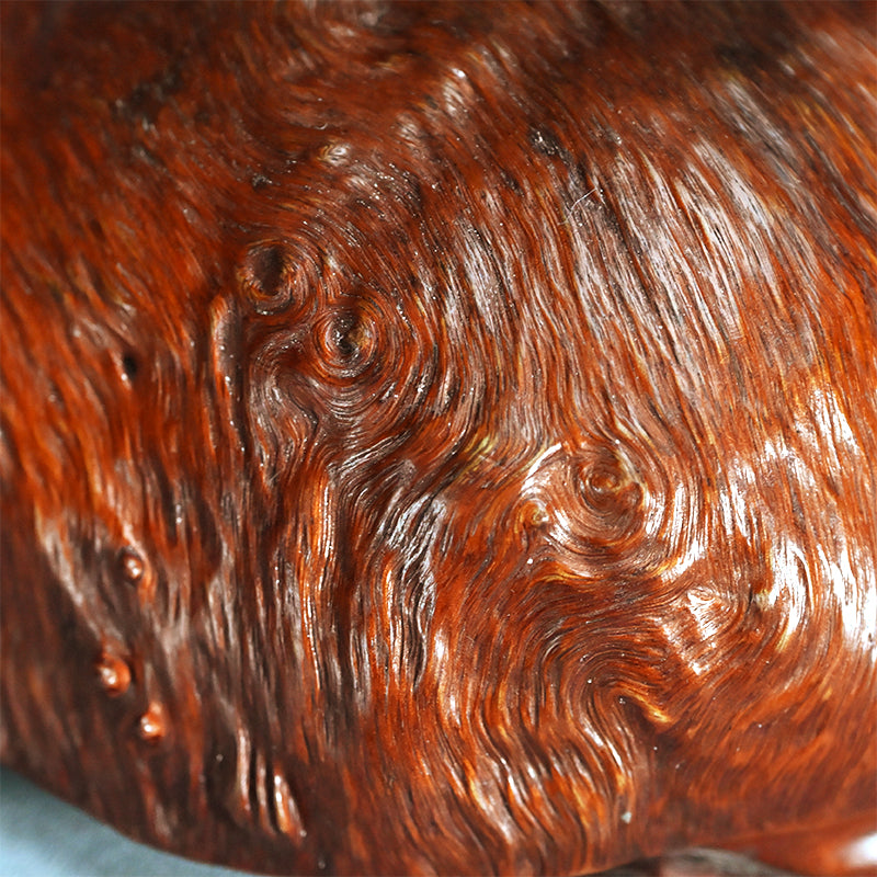 Antique Japanese Rootwood Turtle Okimono