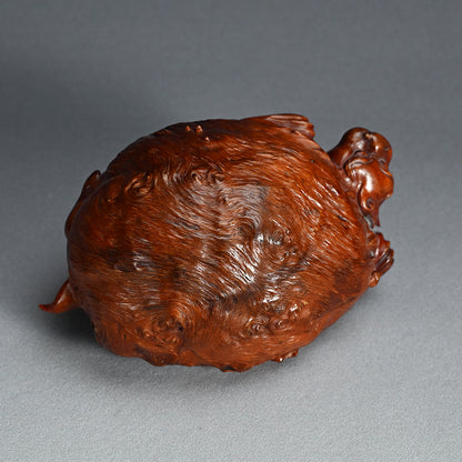 Antique Japanese Rootwood Turtle Okimono