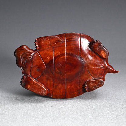 Antique Japanese Rootwood Turtle Okimono