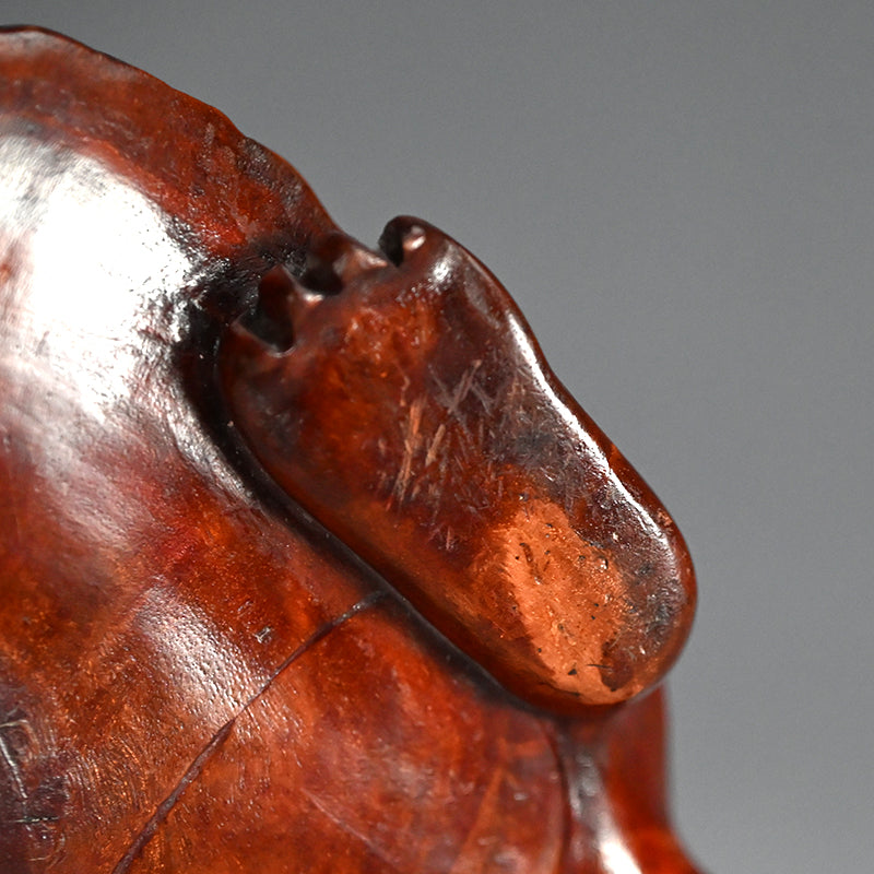 Antique Japanese Rootwood Turtle Okimono