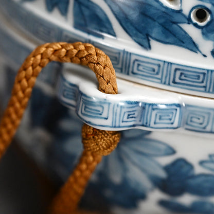 Ceramic Hanging Koro ー三浦 竹泉 "陶製香炉 鍋島鉢"