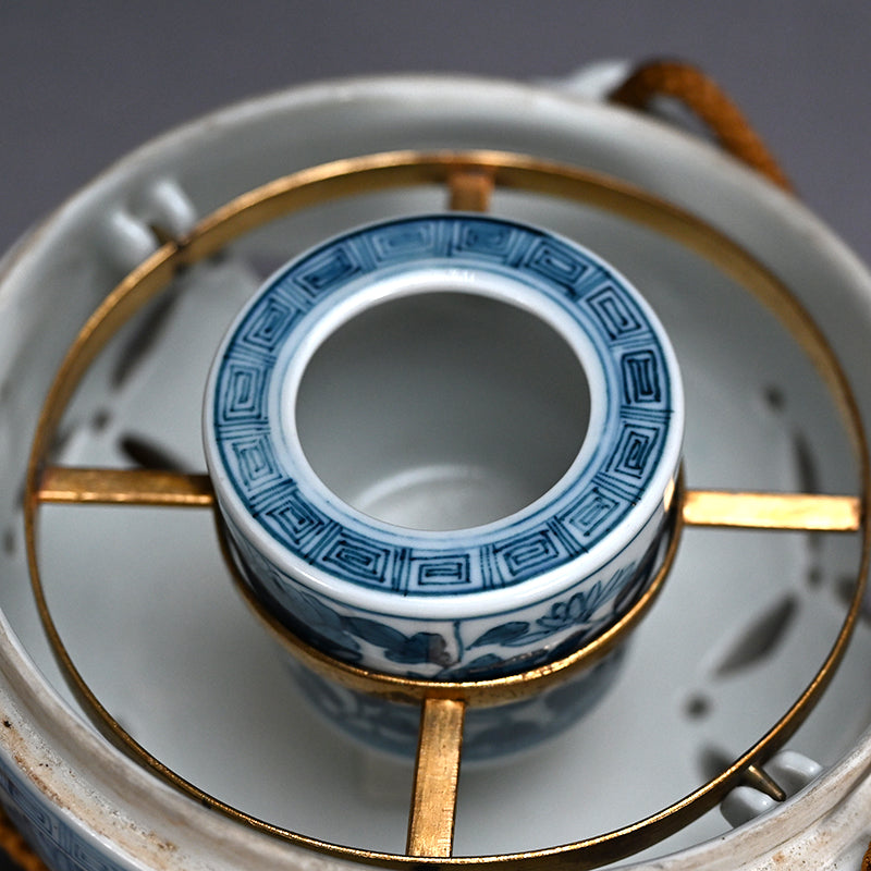 Ceramic Hanging Koro ー三浦 竹泉 "陶製香炉 鍋島鉢"