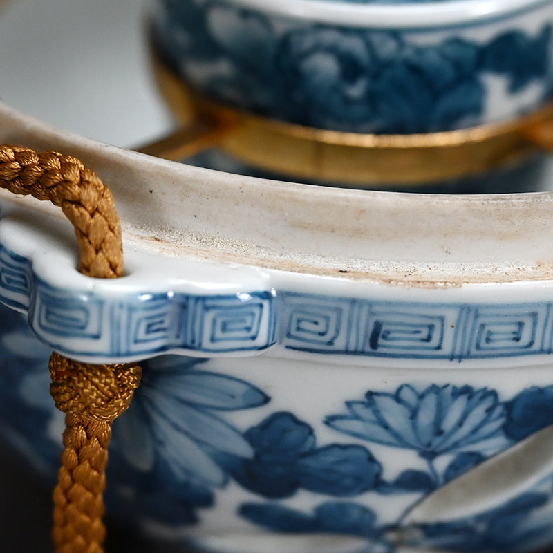 Ceramic Hanging Koro ー三浦 竹泉 "陶製香炉 鍋島鉢"