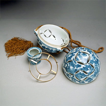 Ceramic Hanging Koro ー三浦 竹泉 "陶製香炉 鍋島鉢"