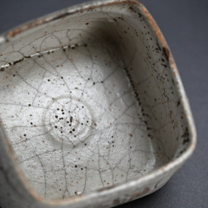 Antique Japanese Shino Koro incense Burner with Silver Lid