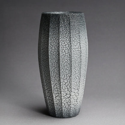Ai-iro Blue Shino Vase ー酒井 博司 “藍色志野花入れ”