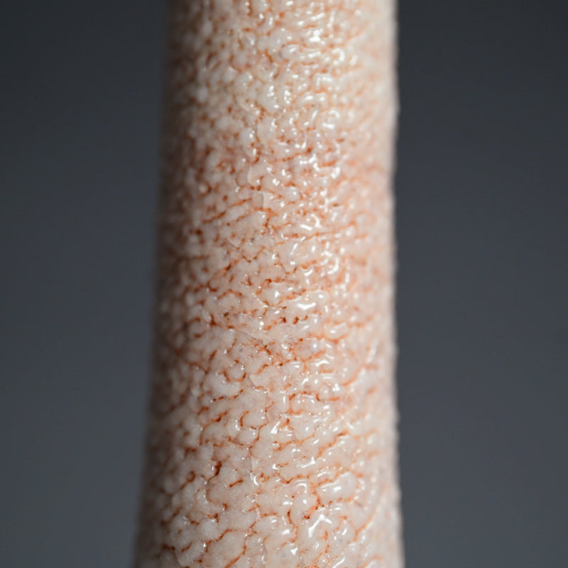 Shino Ichirin Sashi Flower Vase ー酒井 博司 “紅志野 一輪差し”