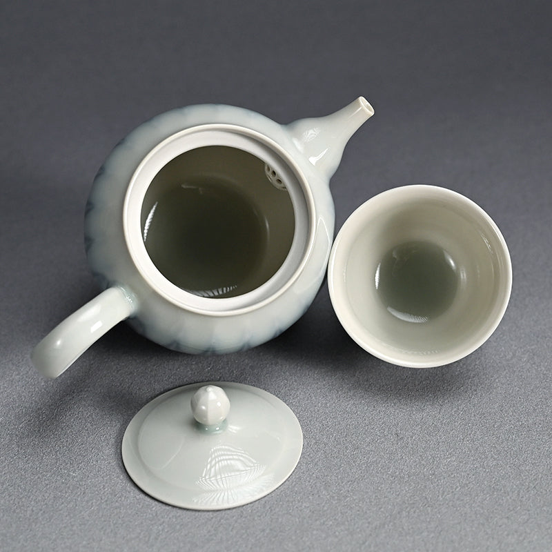Ryusaiji Teapot and Yunomi Set ー永草 陽平 “流彩磁ポット”、”湯呑”