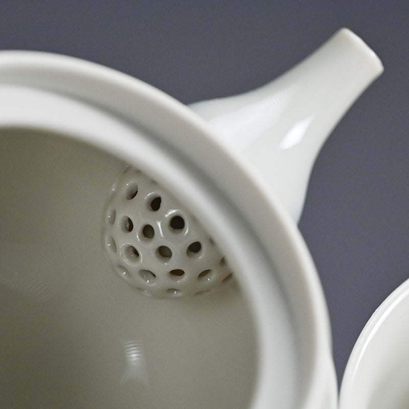 Ryusaiji Teapot and Yunomi Set ー永草 陽平 “流彩磁ポット”、”湯呑”