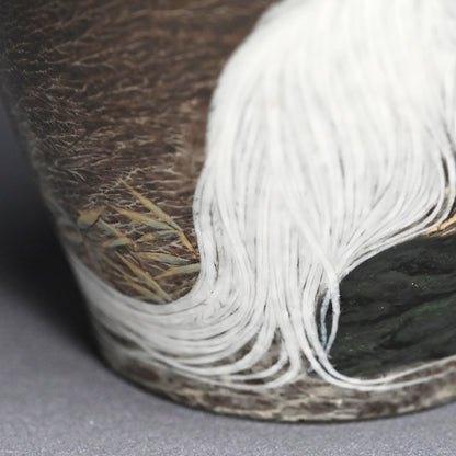 Unusual Vase, Long Tailed Rooster ー十三代 横石 臥牛 "鶏文花瓶"