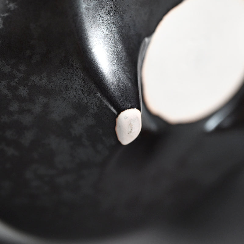 Platinum Glazed Koro Incense burner ー山本 一洋 "純プラチナ彩 紅の森"