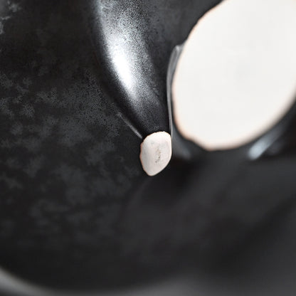 Platinum Glazed Koro Incense burner ー山本 一洋 "純プラチナ彩 紅の森"