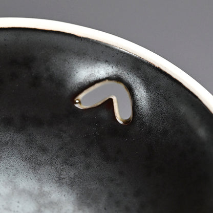 Platinum Glazed Koro Incense burner ー山本 一洋 "純プラチナ彩 紅の森"