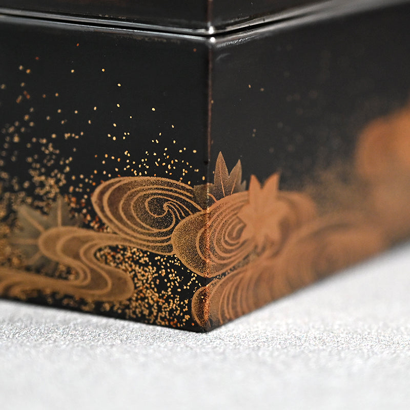 Exquisite Crashing Waves & Sun Lacquer Box