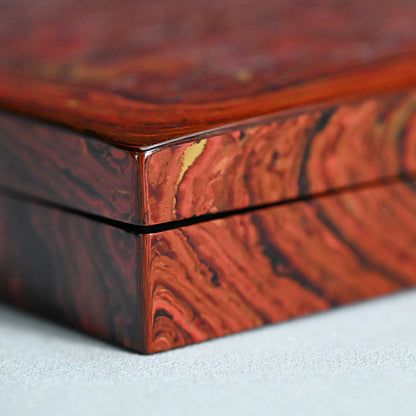 Antique Carved Kagawa-Nuri Solid Lacquer Box