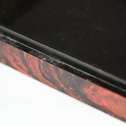 Antique Carved Kagawa-Nuri Solid Lacquer Box
