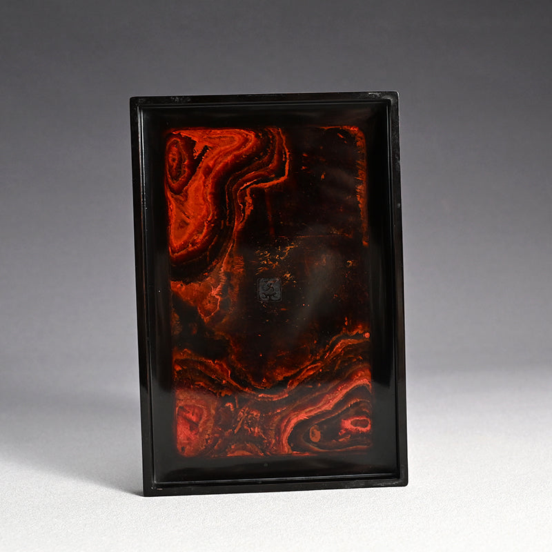 Antique Carved Kagawa-Nuri Solid Lacquer Box