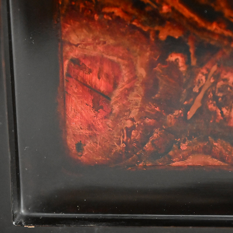 Antique Carved Kagawa-Nuri Solid Lacquer Box