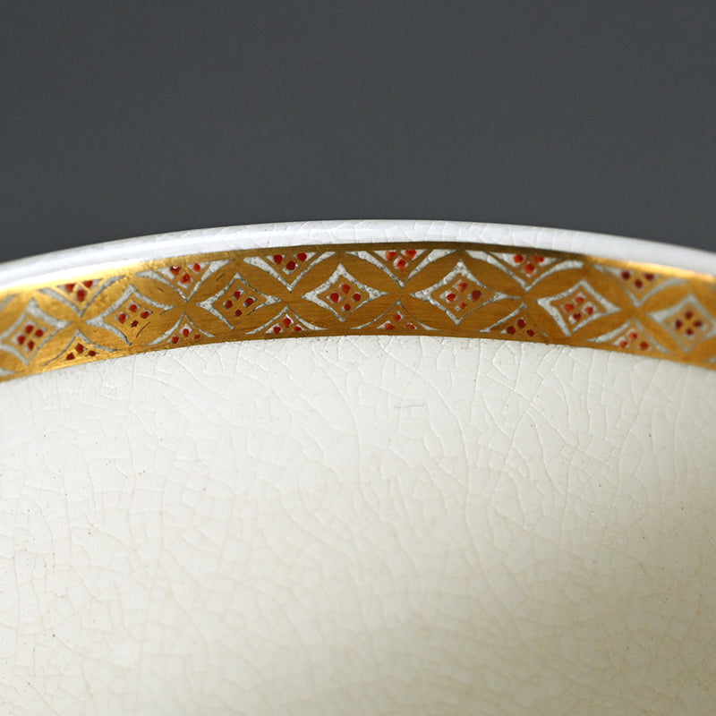 Satsuma Chawan Tea Bowl ー橋本 陶正山 "薩摩内七宝割菊牡丹ノ絵茶碗"