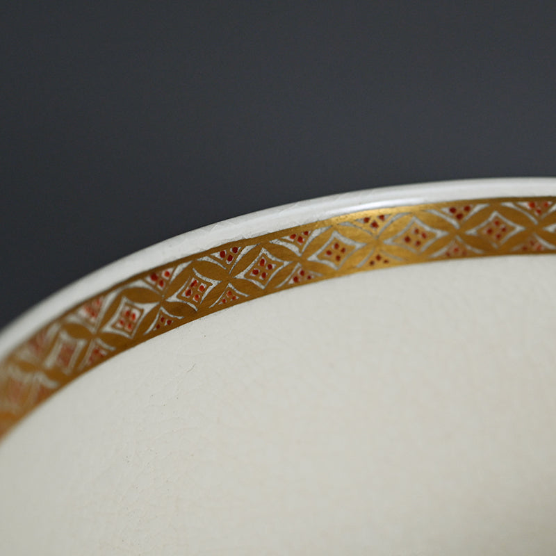 Satsuma Chawan Tea Bowl ー橋本 陶正山 "薩摩内七宝割菊牡丹ノ絵茶碗"