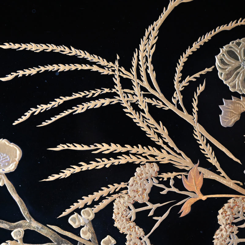 Breathtaking Lacquered Tray ー神坂 雪佳 “四季草花模様 廣蓋”