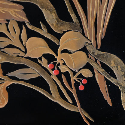 Breathtaking Lacquered Tray ー神坂 雪佳 “四季草花模様 廣蓋”