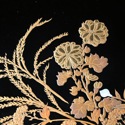 Breathtaking Lacquered Tray ー神坂 雪佳 “四季草花模様 廣蓋”