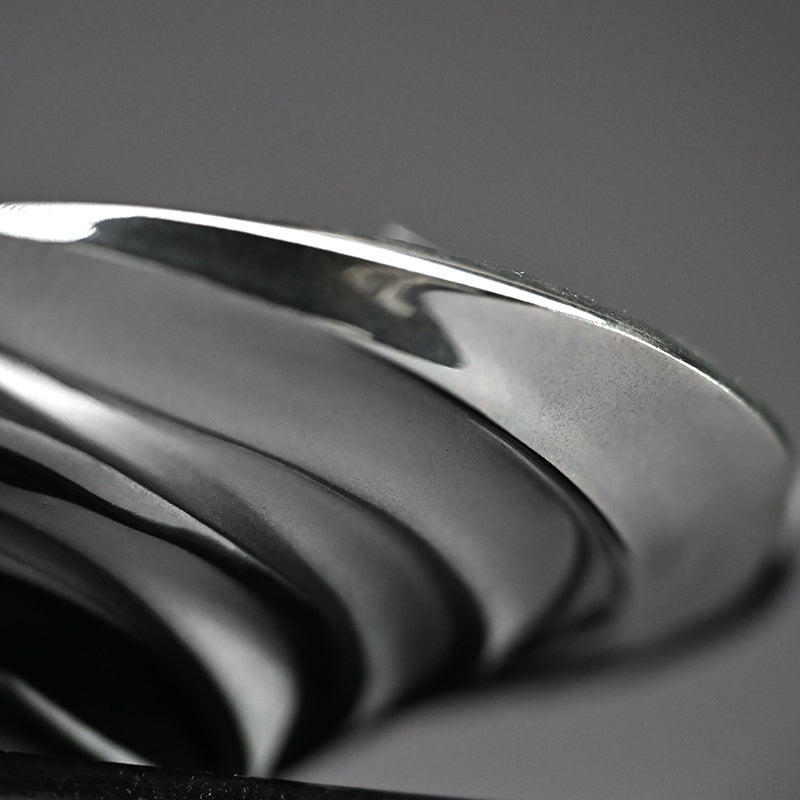 Silver Spiral Tea Bowl ー松村 淳 “Phantasmic Qualia TB-F (Sa)²”