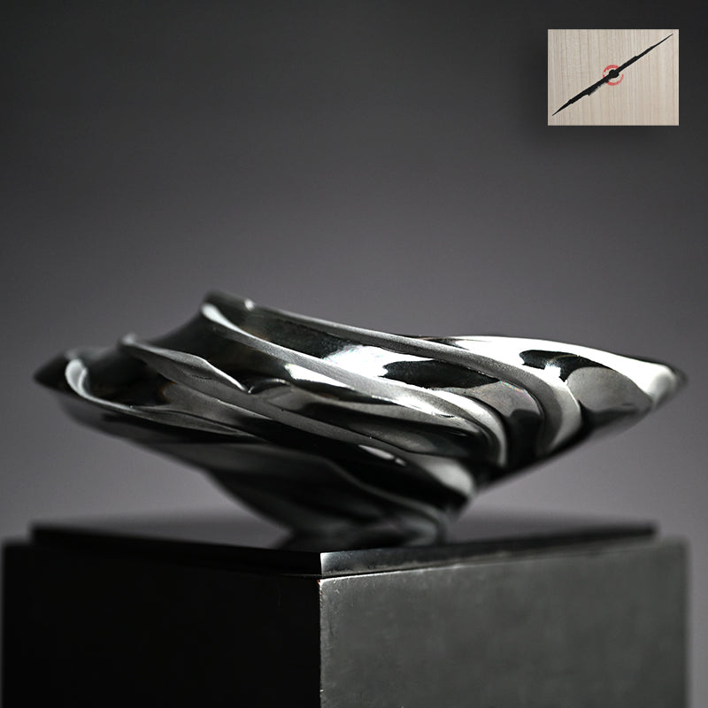 Silver Spiral Tea Bowl ー松村 淳 “Phantasmic Qualia TB-F (Sa)²”