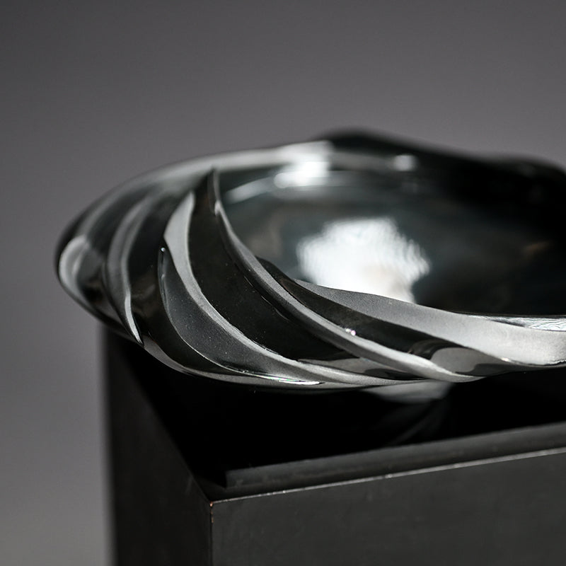 Silver Spiral Tea Bowl ー松村 淳 “Phantasmic Qualia TB-F (Sa)²”