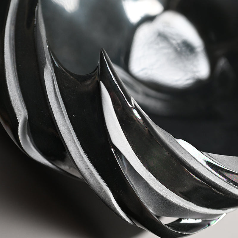 Silver Spiral Tea Bowl ー松村 淳 “Phantasmic Qualia TB-F (Sa)²”