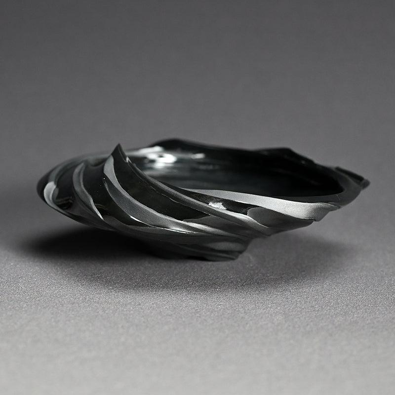 Silver Spiral Tea Bowl ー松村 淳 “Phantasmic Qualia TB-F (Sa)²”