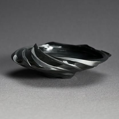 Silver Spiral Tea Bowl ー松村 淳 “Phantasmic Qualia TB-F (Sa)²”