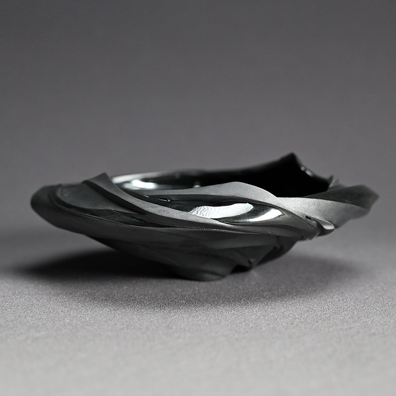 Silver Spiral Tea Bowl ー松村 淳 “Phantasmic Qualia TB-F (Sa)²”