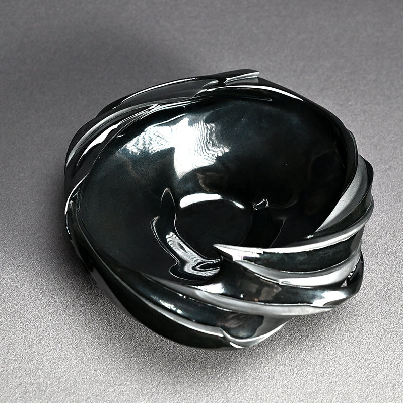 Silver Spiral Tea Bowl ー松村 淳 “Phantasmic Qualia TB-F (Sa)²”