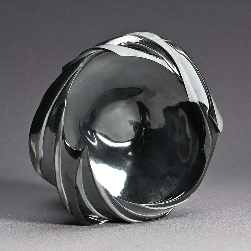 Silver Spiral Tea Bowl ー松村 淳 “Phantasmic Qualia TB-F (Sa)²”