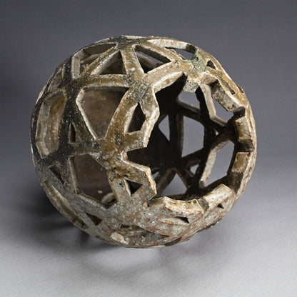 Rare Shogaraki Woven Ceramic Tsubo ー小山 清子 “信楽自然釉 壺”